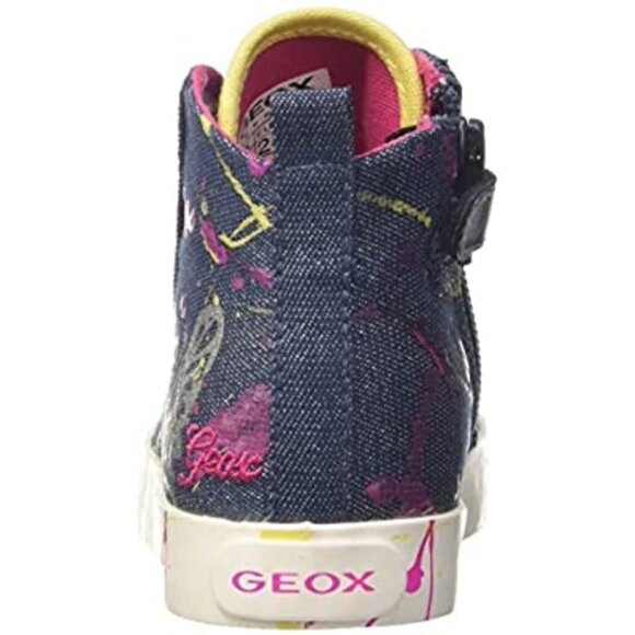 Geox Girls Jr Ciak High Top Canvas Sneakers - Picture 4 of 9